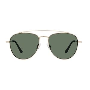 New Brantley Steve Madden Aviator Sunglasses GOLD With CASE